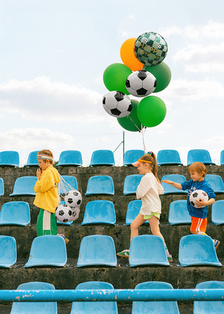  Balon foliowy, Piłka nożna, Mix kolorów, 35 cm