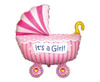 Balon Foliowy - Wózek It's a Girl - 62 cm