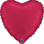 Balon Foliowy Czerwone Serce Satin Cherry 46 cm, Satynowe Grabo luz