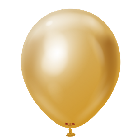 Balony lateksowe Kalisan Mirror Gold złote, 30cm, XXL 250szt.