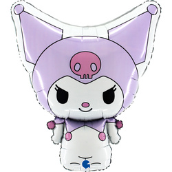 Balon Foliowy Hello Kitty Kuromi, Fioletowy, 49x56 cm, Grabo