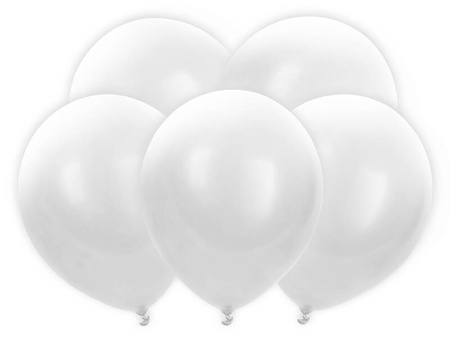 Balony świecące LED 30 cm, białe, 5szt