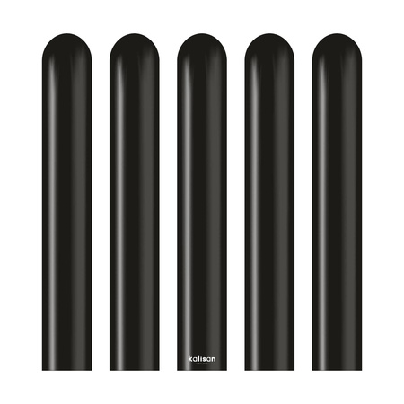 Balony do modelowania 260M Standard Black, czarne modeliny 115 cm, 50 szt.