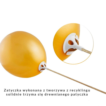 EKO patyczki do balonów, drewniane, 30cm, 10 szt.