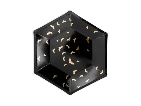 Papierowe talerzyki, Halloween, Trick or treat, 20cm, 6szt.