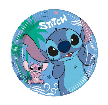 Papierowe talerzyki Stitch, 20cm, 8szt
