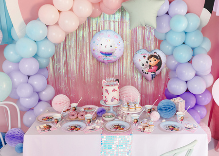 Balon foliowy serce Koci Domek Gabi 35 cm mix