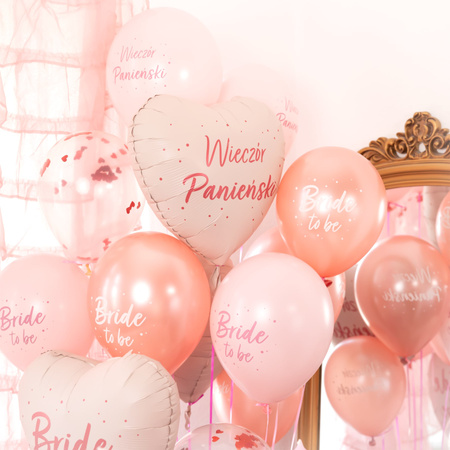 Balon foliowy Serce, Jasnoróżowy, Wieczór Panieński, 45 cm