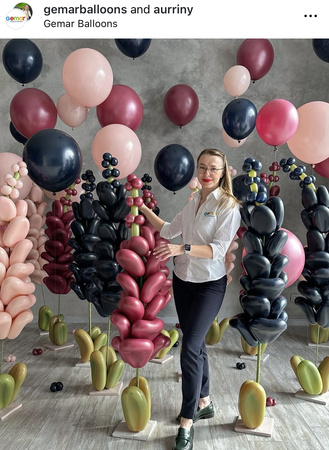 Małe Balony Pastelowe Gemar 5" Granatowe Navy, 12cm, 100 szt.