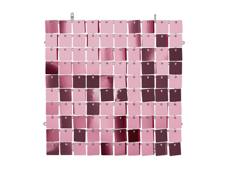 Panel cekinowy róż, tło, Kwadraty, Jasny różowy, 30x30cm