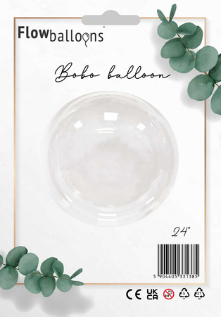 Balon Przezroczysty, Bobo 24 cale, pakowany