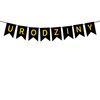 Baner Urodzinowy, Czarno Złoty, Flagi URODZINY, 16.5cm