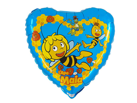 Balon foliowy Pszczółka Maja, serce, 46 cm Grabo