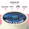 Opłatek na tort Auto okrągły 20 cm premium, wegański, bezglutenowy, wycięty