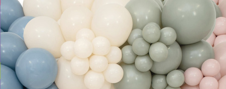 Balony lateksowe Sempertex Pastel Dusk Laurel Green 45cm, 25szt.