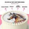 Opłatek na tort Konik okrągły 20 cm premium, wegański, bezglutenowy, wycięty