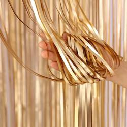 Kurtyna dekoracyjna Szampański złoty mat, 100x200 cm