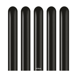 Balony do modelowania 260M, Standard Black, Czarne 115cm, 100 szt.