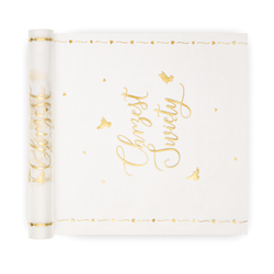 Bieżnik z Organzy Złoty na Chrzest Święty 30x500 cm