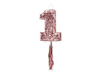 Piniata Urodzinowa Cyfra 1 -28.5x40.5x8cm - Spadające Prezenty