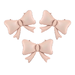 Balon foliowy Kokardki różowy szampański 55 x 42cm 3szt