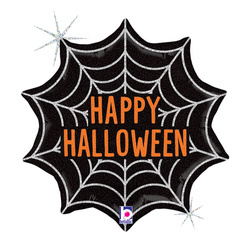 Balon Foliowy Halloween Sieć Pająka holo 46 cm