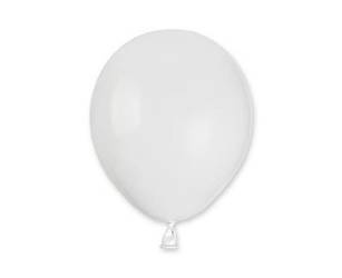 Balony lateksowe pastelowe Gemar Białe White 12cm, 100 szt.