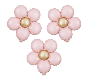 Balon foliowy Różowa Stokrotka 51x43 cm 3 szt