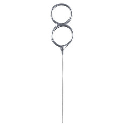 Zimne ognie srebrna cyfra 8,  17cm