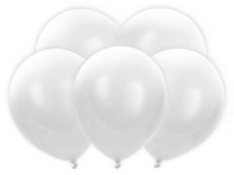 Balony świecące LED 30 cm, białe, 5szt