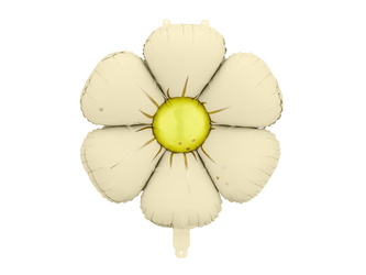 Balony foliowe do girland – Stokrotki, kremowe, 65cm, 4 szt.