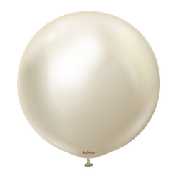 Balony lateksowe Mirror White Gold, złoty, 45 cm, 25 szt.