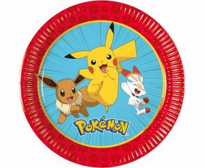 Talerzyki papierowe Pokémon 20cm 8 sztuk