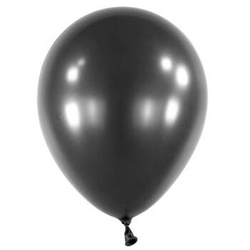 Balony lateksowe Czarne, Decorator Pearl Jet Black, 35cm, 50 szt.