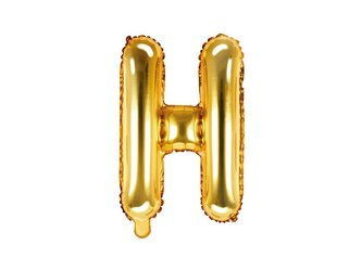 Balon foliowy Litera H, 35cm, Złota