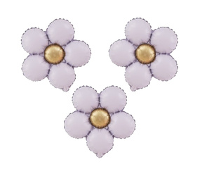 Balon foliowy Fioletowa Stokrotka 51x43 cm 3 szt