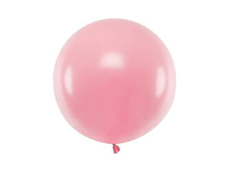Balon lateksowy Gigant, Różowy, Pastel Baby Pink, 60cm, 1szt