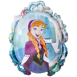 Balon Foliowy Frozen, Kraina Lodu,  Dwustronny, Lustro, Anna i Elsa , 45 × 59 cm