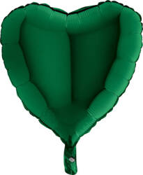 Balon Foliowy - Serce ciemny zielony 46 cm Grabo