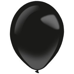 Balony lateksowe Czarne, Decorator Fashion Jet Black, 35cm, 50 szt.