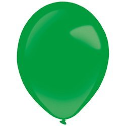 Balony lateksowe Zielone, Decorator Metallic Festive Green, 28cm, 50 szt.