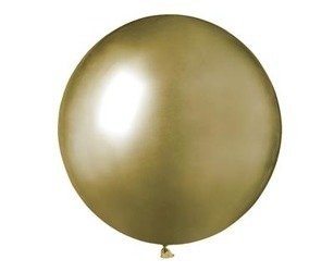 Balony lateksowe, Złote Shiny chrom, 47,5 cm, 1 szt.