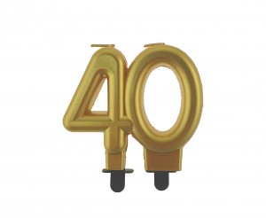 Świeczka na tort 40 urodziny, liczba „40”