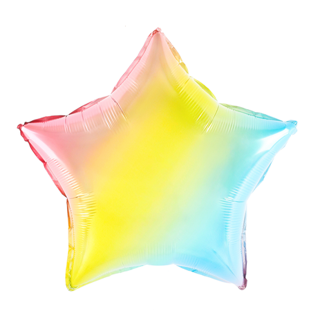 Balon Foliowy - Gwiazda kolorowa 46cm