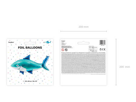 Balon foliowy Rekin Shark, 103x63cm