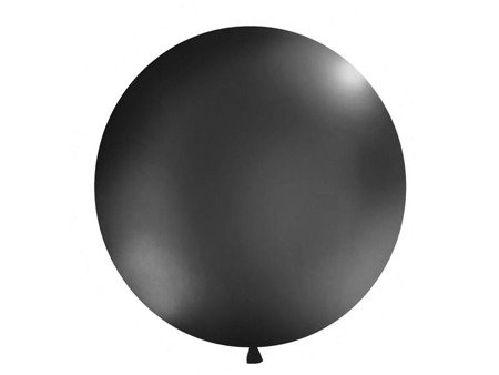 Balon lateksowy Gigant, Czarny, Pastel Black, 1m, 1 szt.