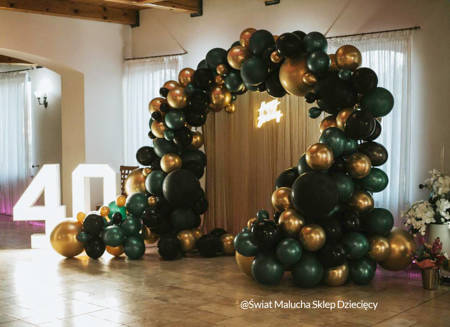Balony Decorator Metallic Forest Green C. Zielone 35cm, 50 szt.