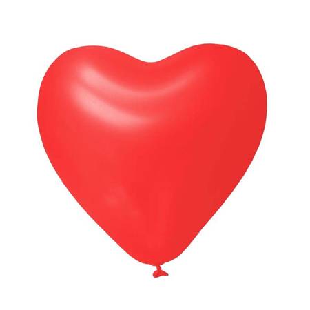 Balony Lateksowe Serca Pastel czerwone 28cm, 50 szt.