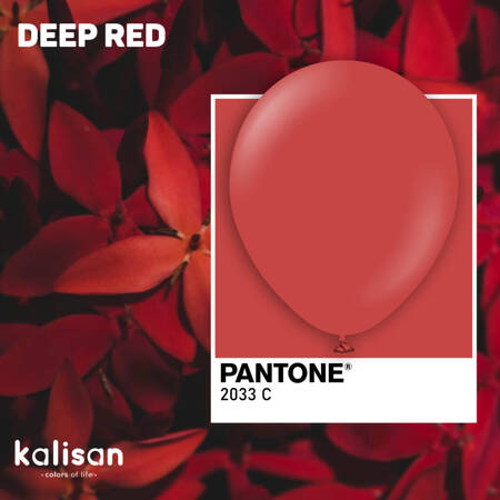 Balony lateksowe Kalisan Deep Red, czerwony 30 cm, 100 szt.