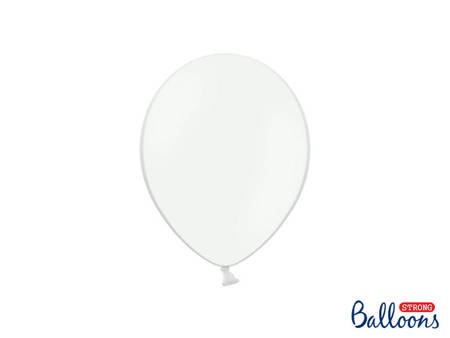 Balony lateksowe Strong, Białe, Pastel Pure White, 23cm, 50 szt.